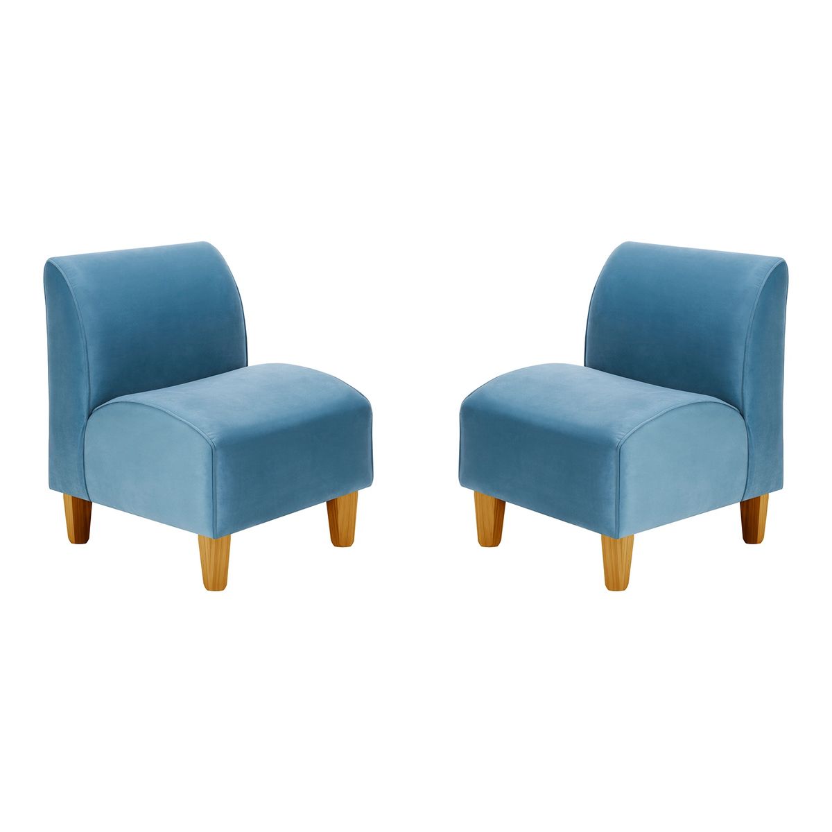 BODEVIR - Set Poltrona Soft 1C Felpa 04 Azul Petroleo