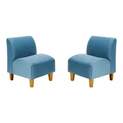 BODEVIR - Set Poltrona Soft 1C Felpa 04 Azul Petroleo