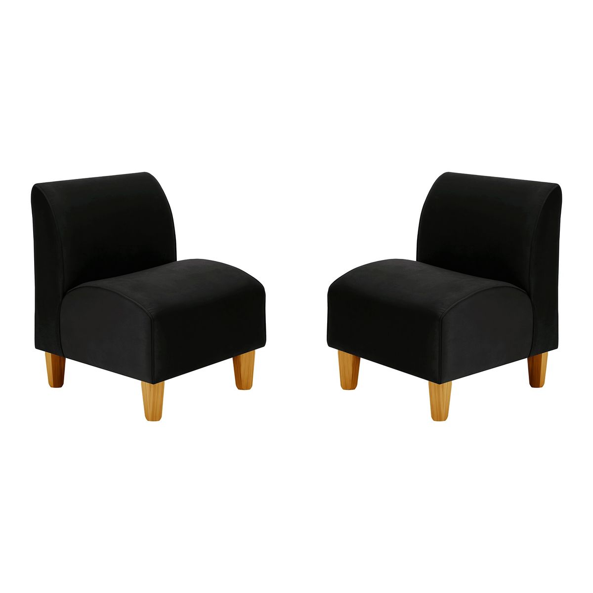 BODEVIR - Set Poltrona Soft 1C Felpa 04 Negro