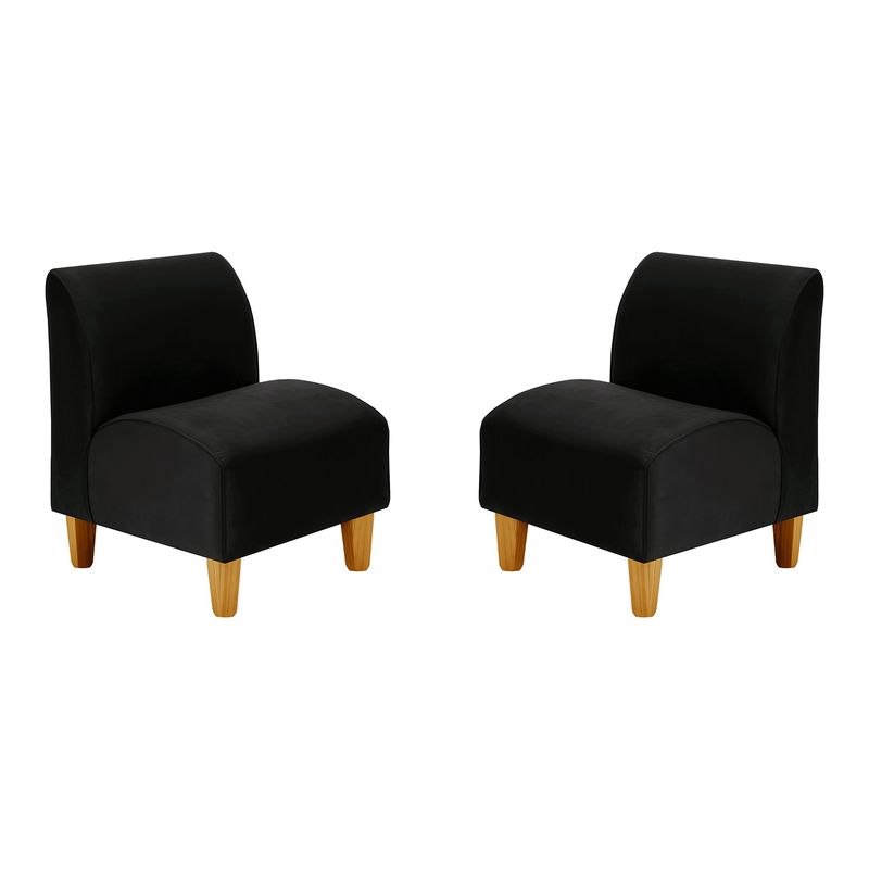 BODEVIR - Set Poltrona Soft 1C Felpa 04 Negro