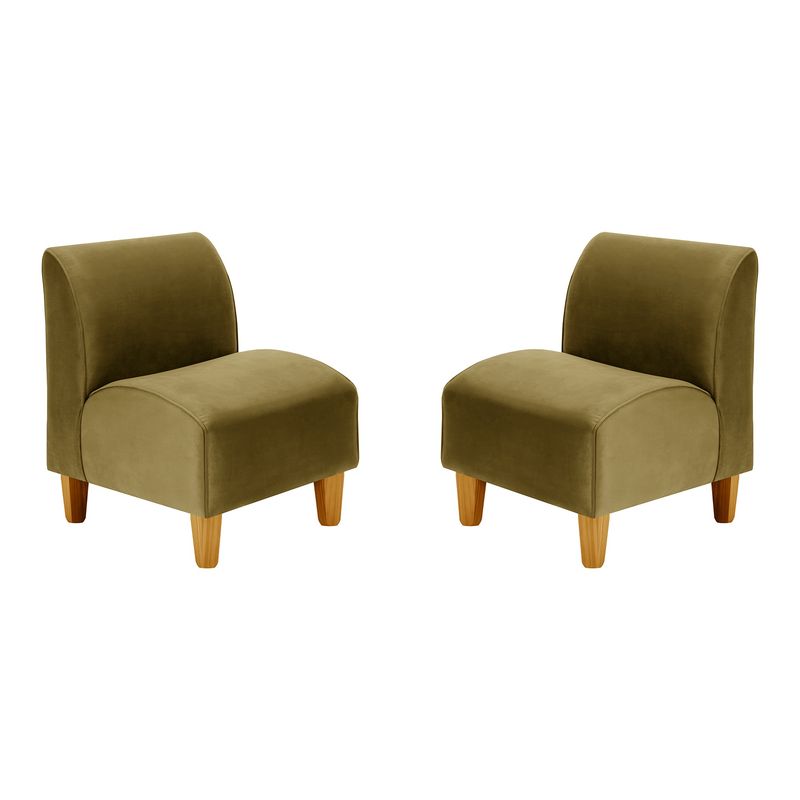 BODEVIR - Set Poltrona Soft 1C Felpa 04 Verde Musgo