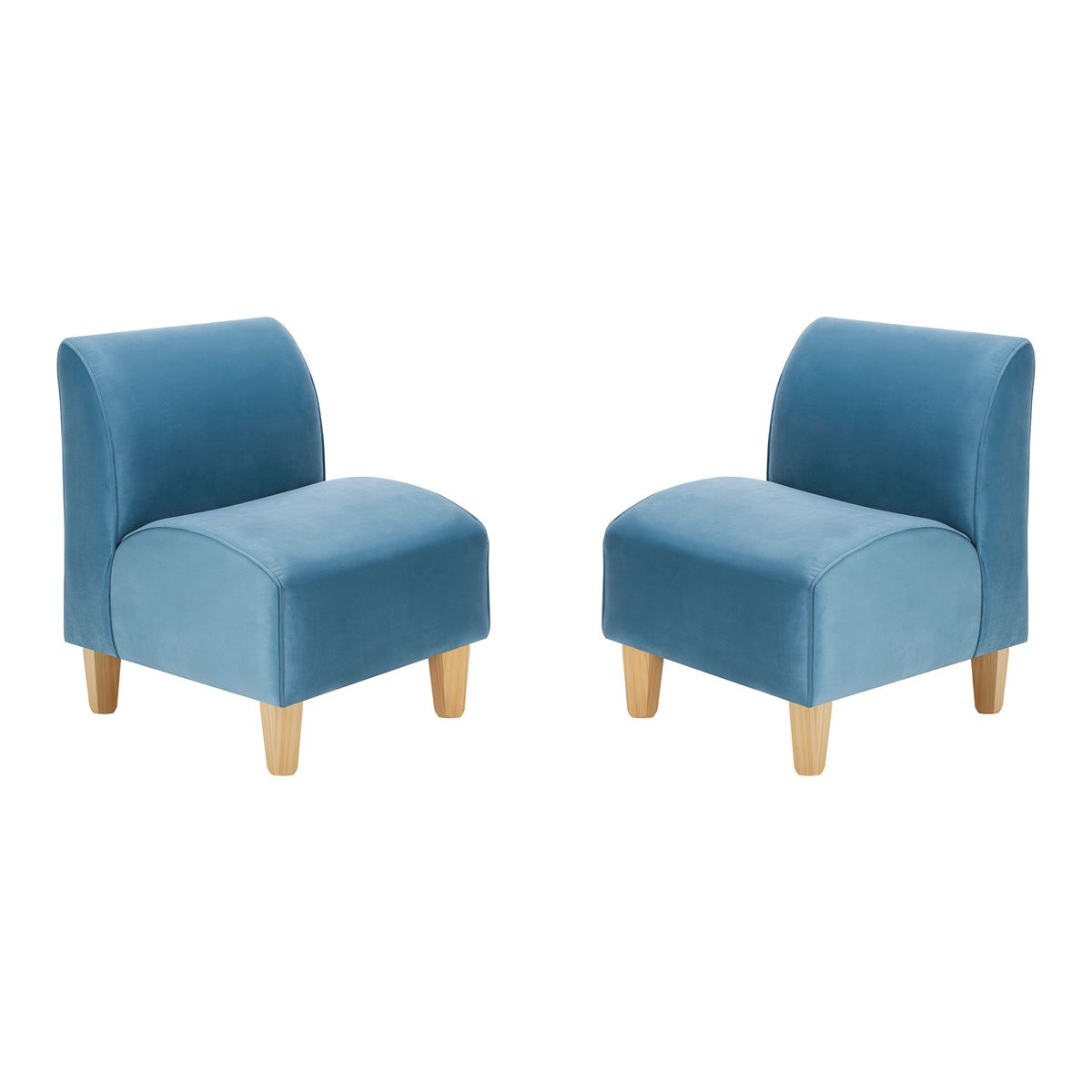 BODEVIR - Set Poltrona Soft 1C Felpa 05 Azul Petroleo