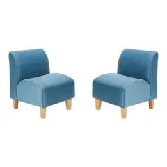 BODEVIR - Set Poltrona Soft 1C Felpa 05 Azul Petroleo