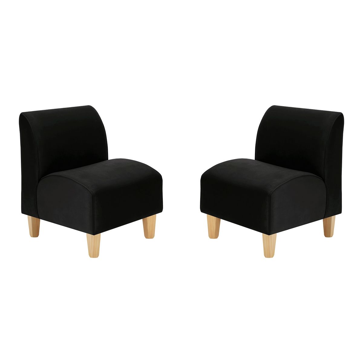 BODEVIR - Set Poltrona Soft 1C Felpa 05 Negro