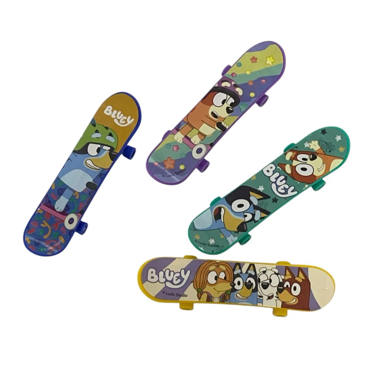 BLUEY - Juguete Kit 4 Unidades Finger Skate - Bluey