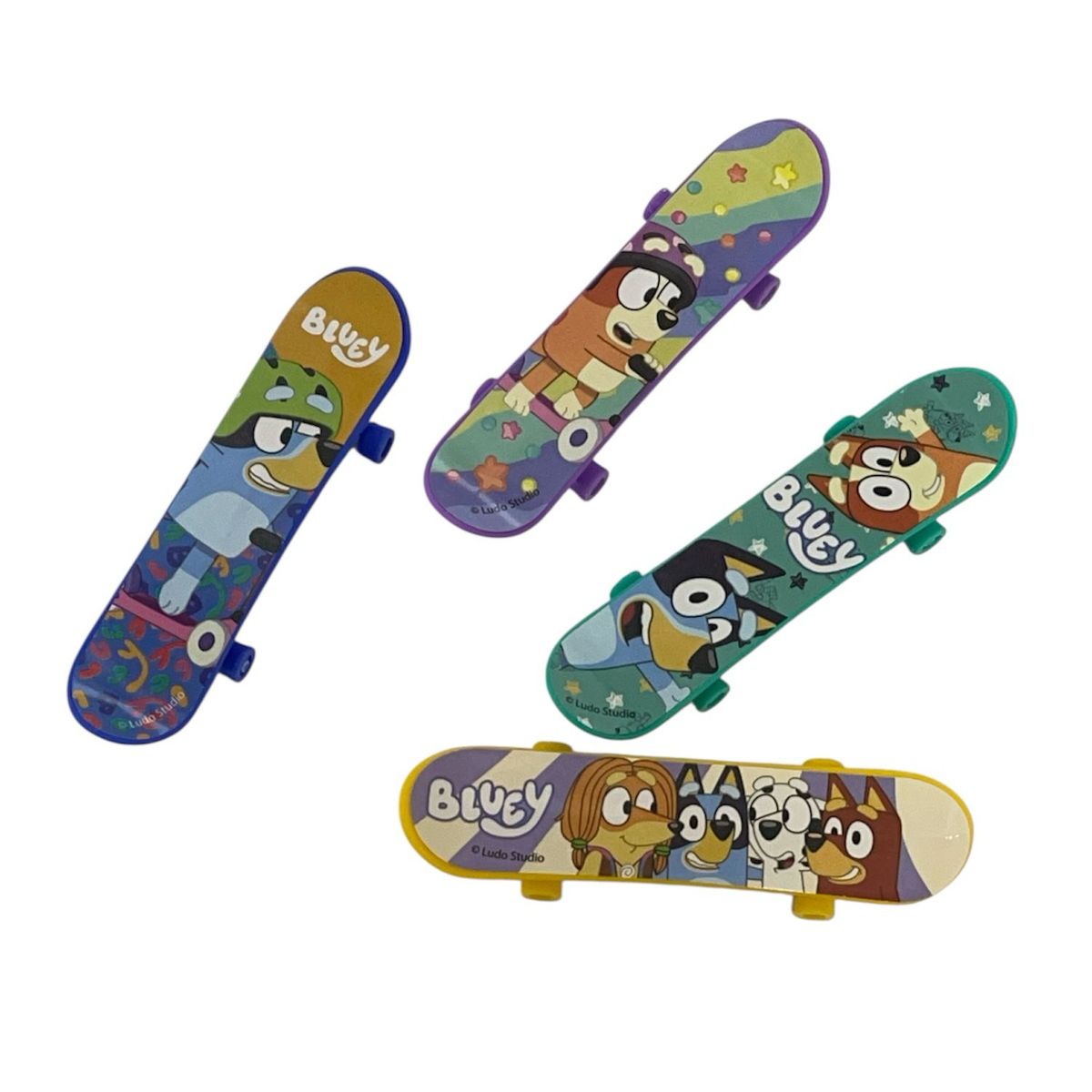 BLUEY - Juguete Kit 4 Unidades Finger Skate - Bluey