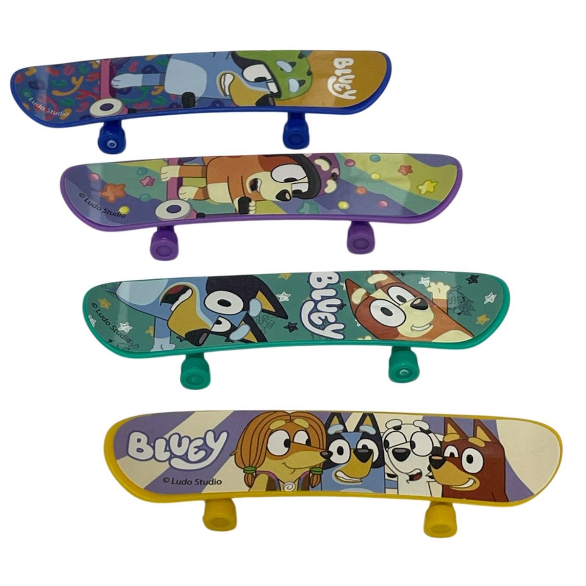 BLUEY - Juguete Kit 4 Unidades Finger Skate - Bluey