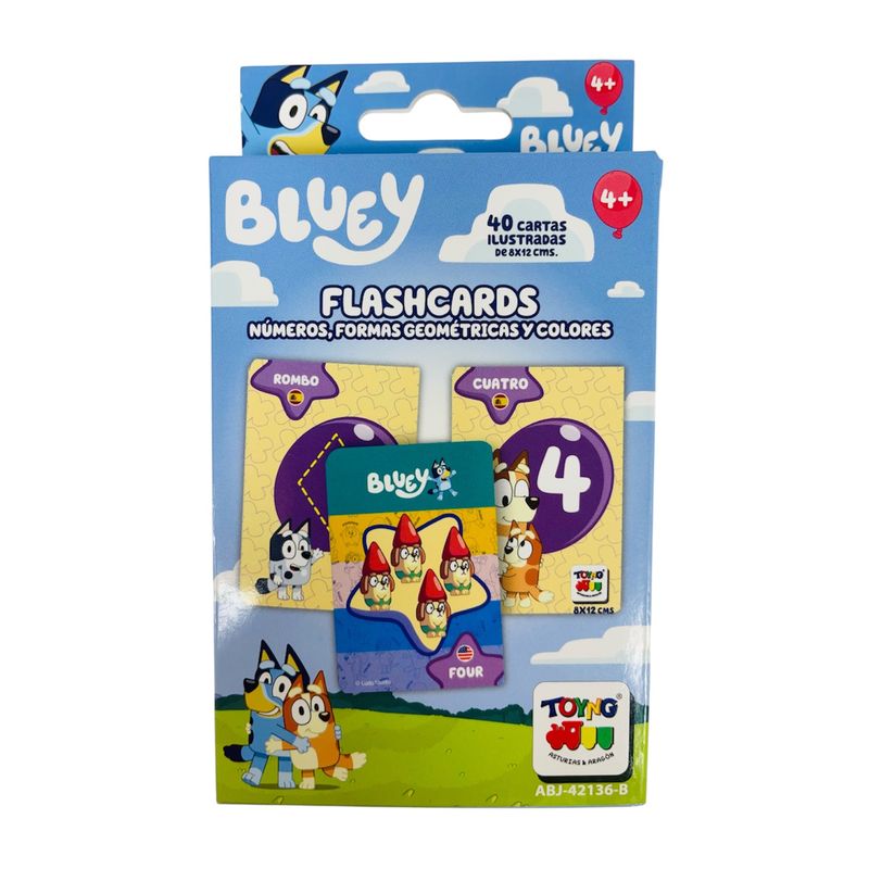 TOYNG - Flash Cards – Números, Colores Y Figuras Geométricas - Bluey