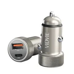 GENERICO - Cargador para auto TYPE C y USB VIDVIE Carga Ultra Rápida 33W y 18W