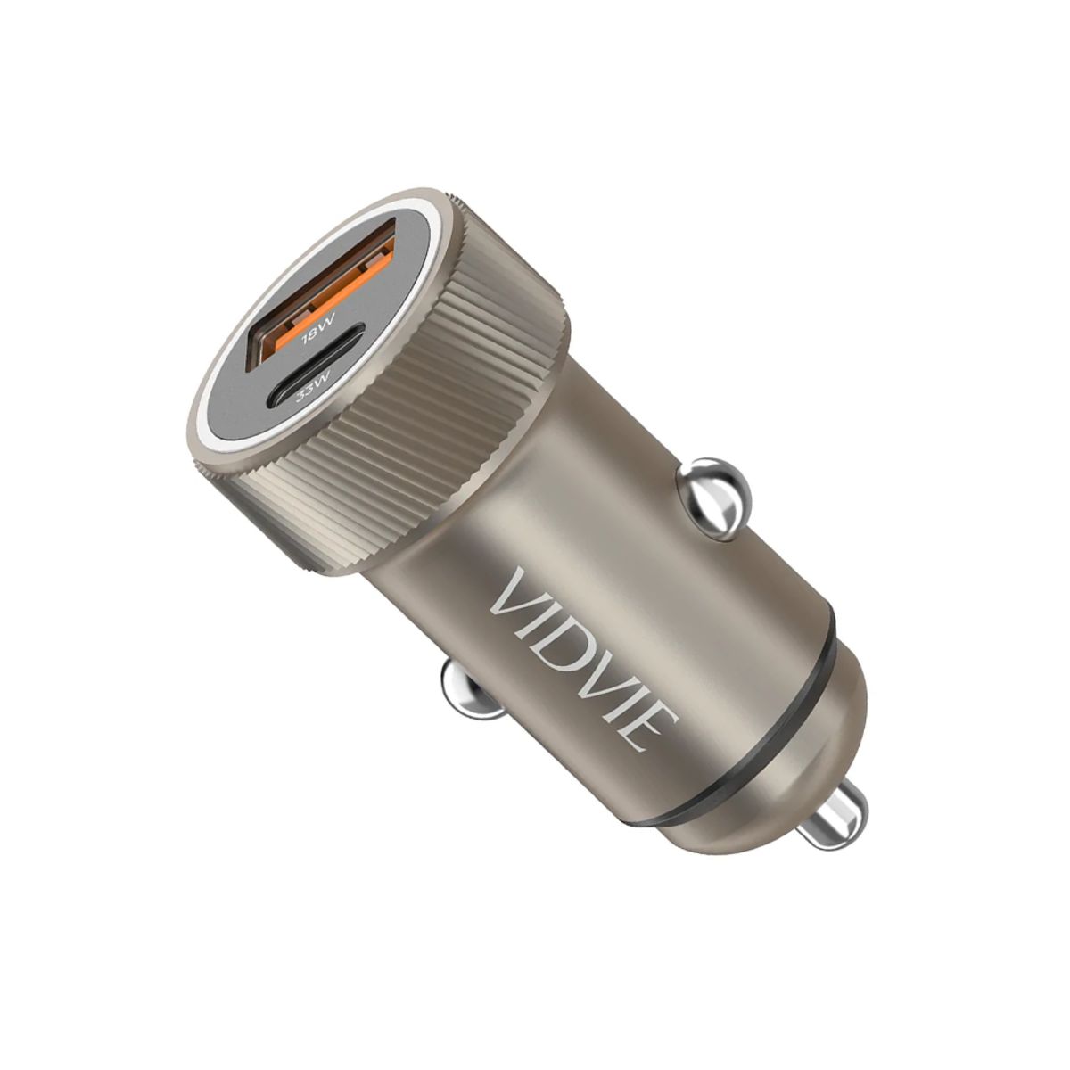 GENERICO - Cargador para auto TYPE C y USB VIDVIE Carga Ultra Rápida 33W y 18W