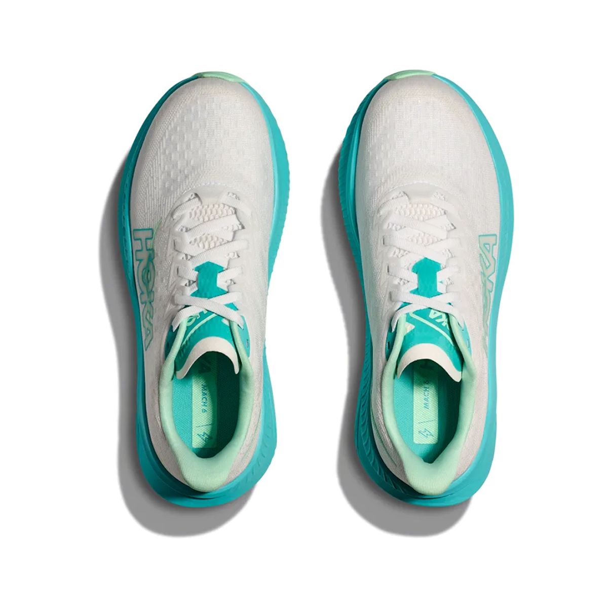 HOKA - Zapatillas Mujer Running Hoka Mach 6 White/Cielo Blue