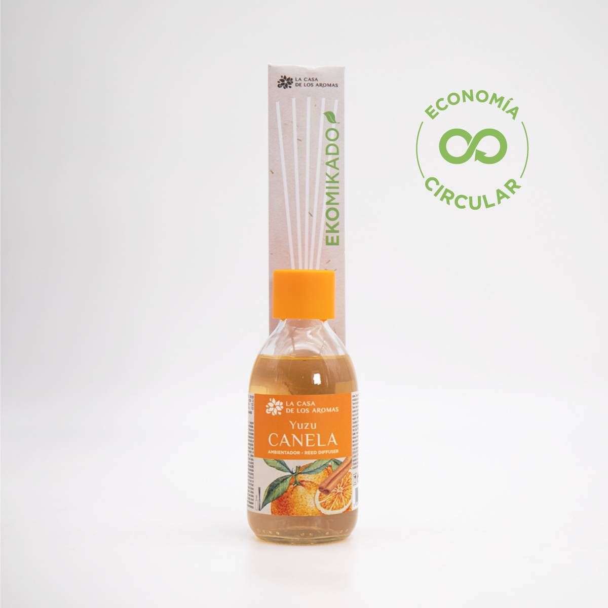 LA CASA DE LOS AROMAS - Ambientador Ekomikado Yuzu Canela 85ml