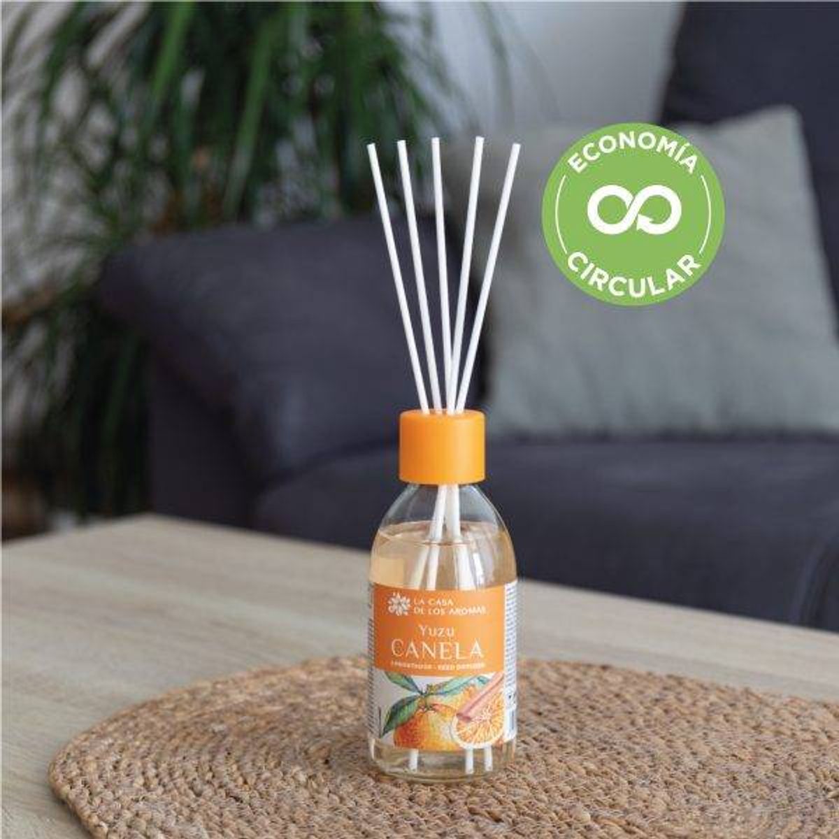 LA CASA DE LOS AROMAS - Ambientador Ekomikado Yuzu Canela 85ml