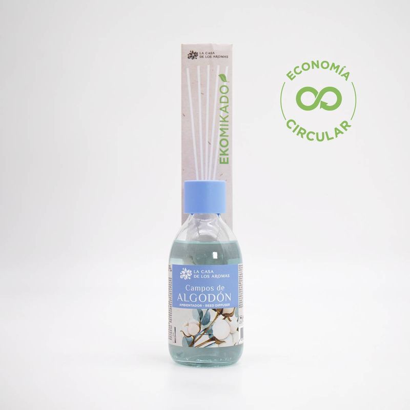 LA CASA DE LOS AROMAS - Ambientador Ekomikado Campos de Algodón 85ml