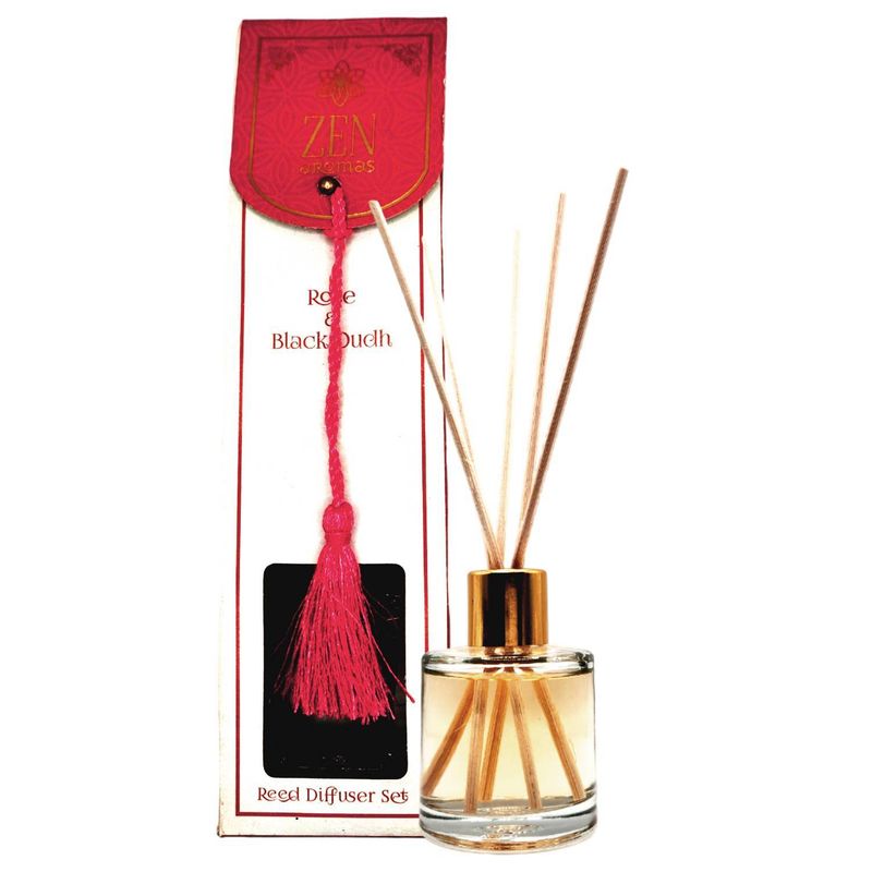 LA CASA DE LOS AROMAS - Difusor de varillas Zen Aromas 50ml Rosa y Oud Negro