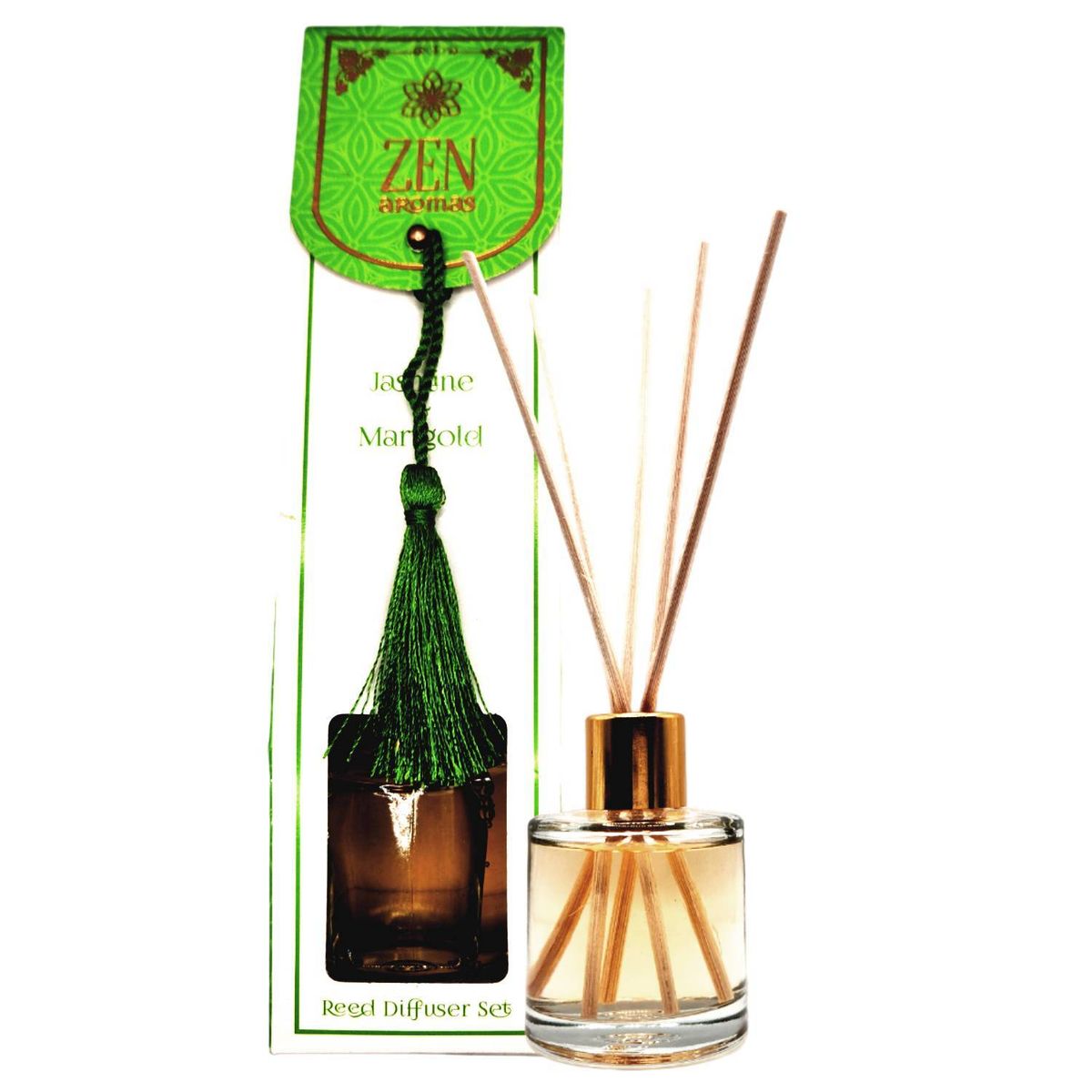 LA CASA DE LOS AROMAS - Difusor de varillas Zen Aromas 50ml Jazmín y Caléndula