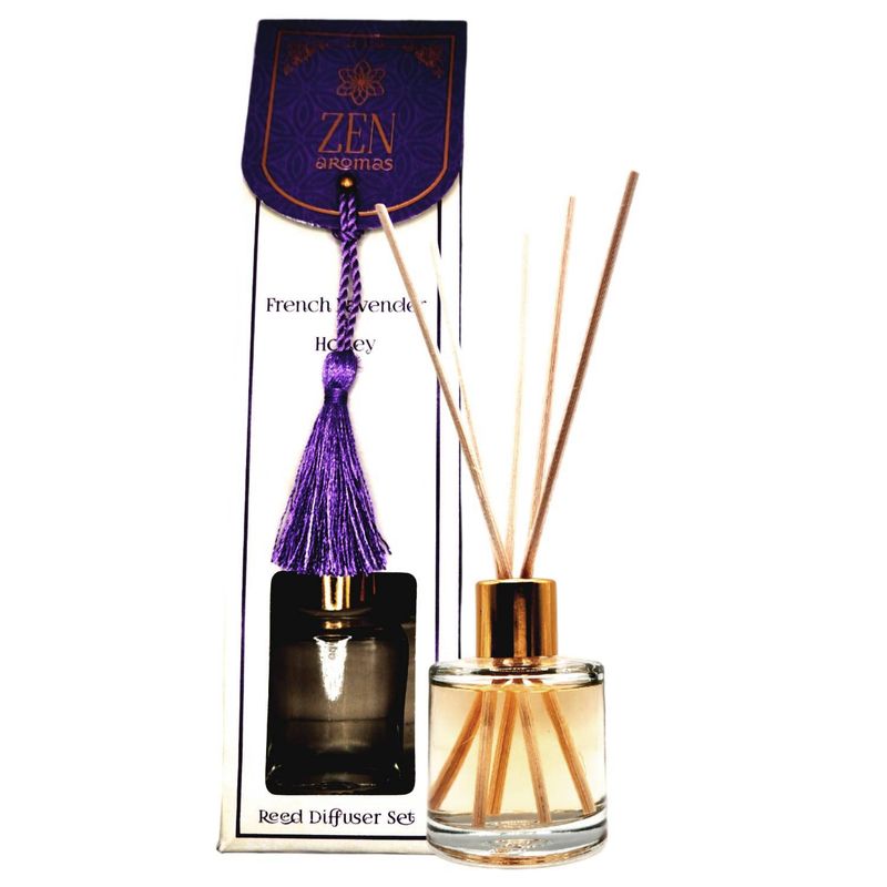 LA CASA DE LOS AROMAS - Difusor de varillas Zen Aromas 50ml Lavanda Francesa y Miel