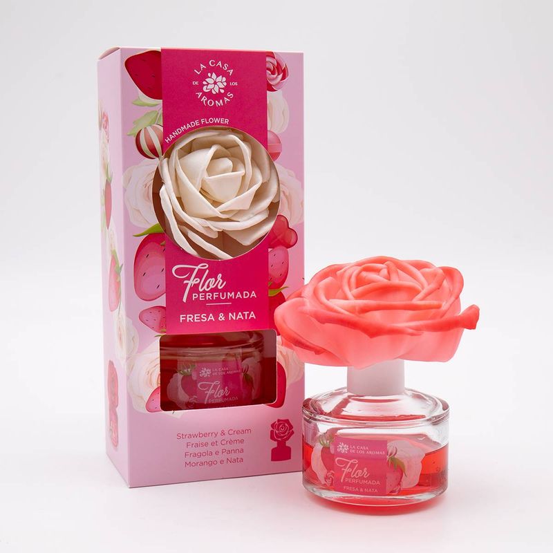 LA CASA DE LOS AROMAS - Ambientador Mikado Flor Fresa y Nata 65ml