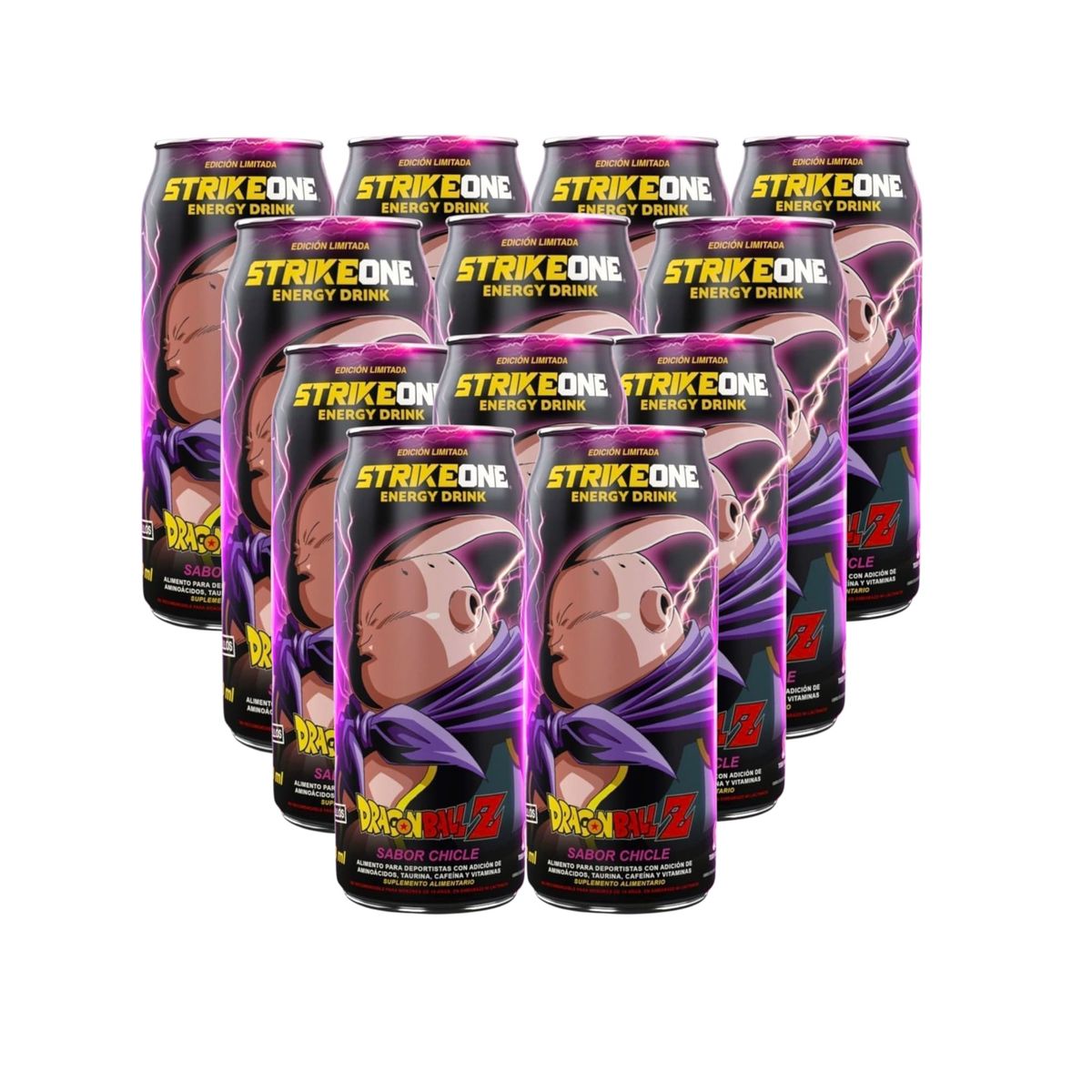 GENERICO - PACK 12 ENERGETICAS ENERGY DRINK DRAGON CHICLE / MAJIMBUU - STRIKEONE