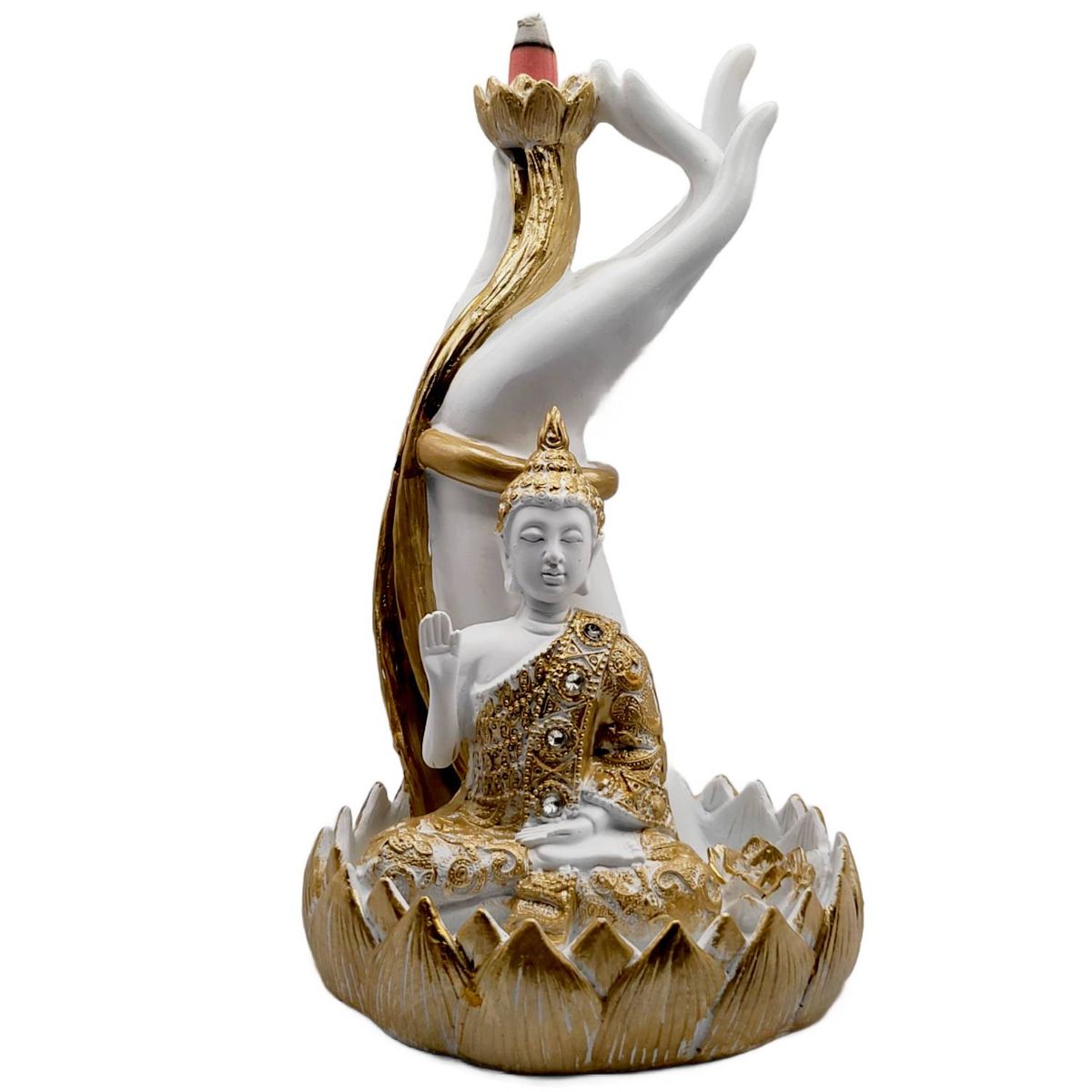 LA CASA DE LOS AROMAS - Cascada de Humo Buda Dorado y Blanco