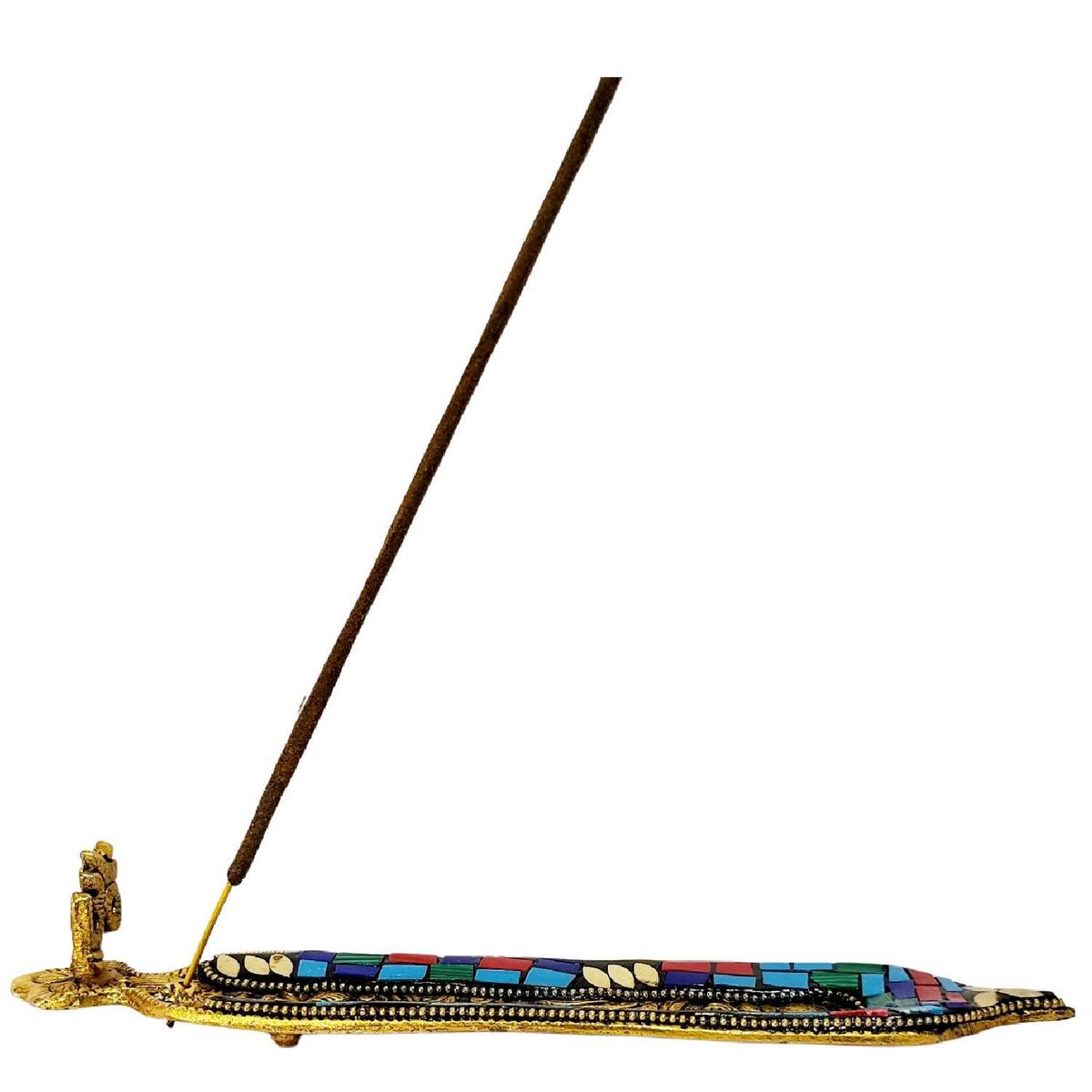 LA CASA DE LOS AROMAS - Porta Incienso Metálico Colores + Incienso