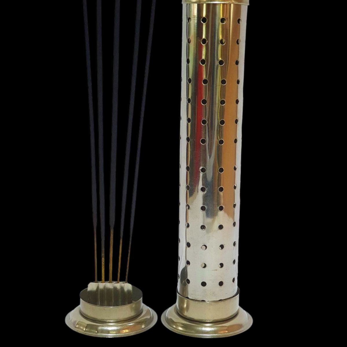 LA CASA DE LOS AROMAS - Torre Porta Incienso Plateada + Incienso