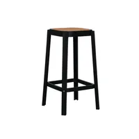 Silla Piso Bar Taburete x1 Unidad Altura 65 Cm Aliano Negro