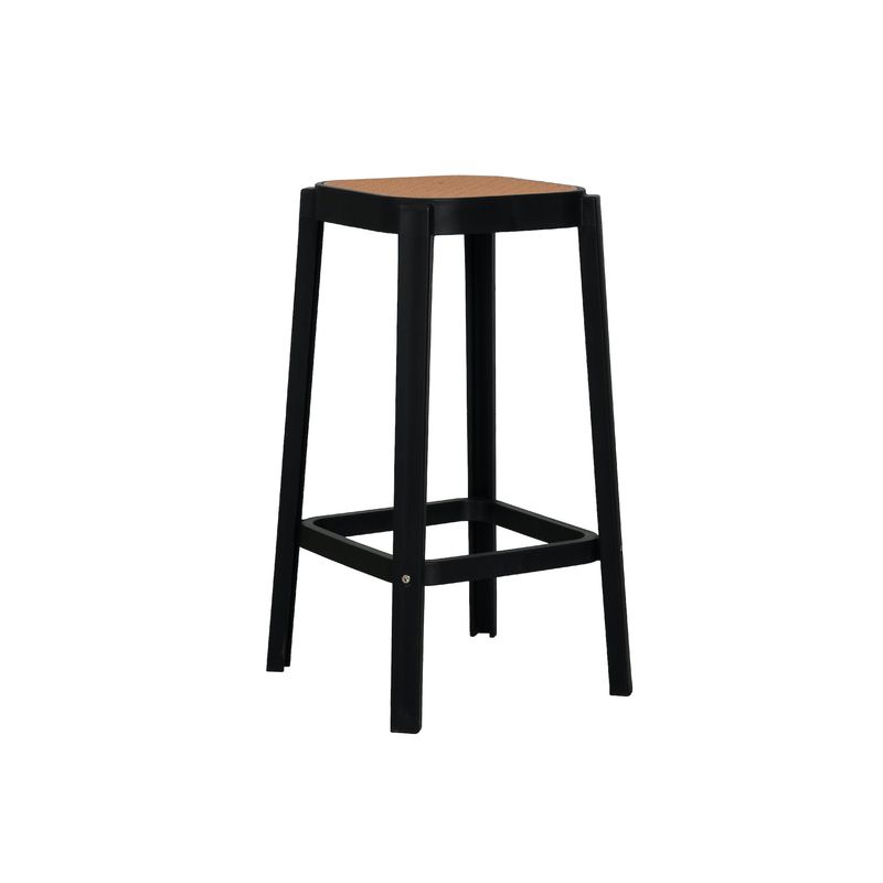 PLOS - Silla Piso Bar Taburete x1 Unidad Altura 65 Cm Aliano Plos Negro
