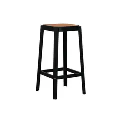 PLOS - Silla Piso Bar Taburete x1 Unidad Altura 65 Cm Aliano Negro