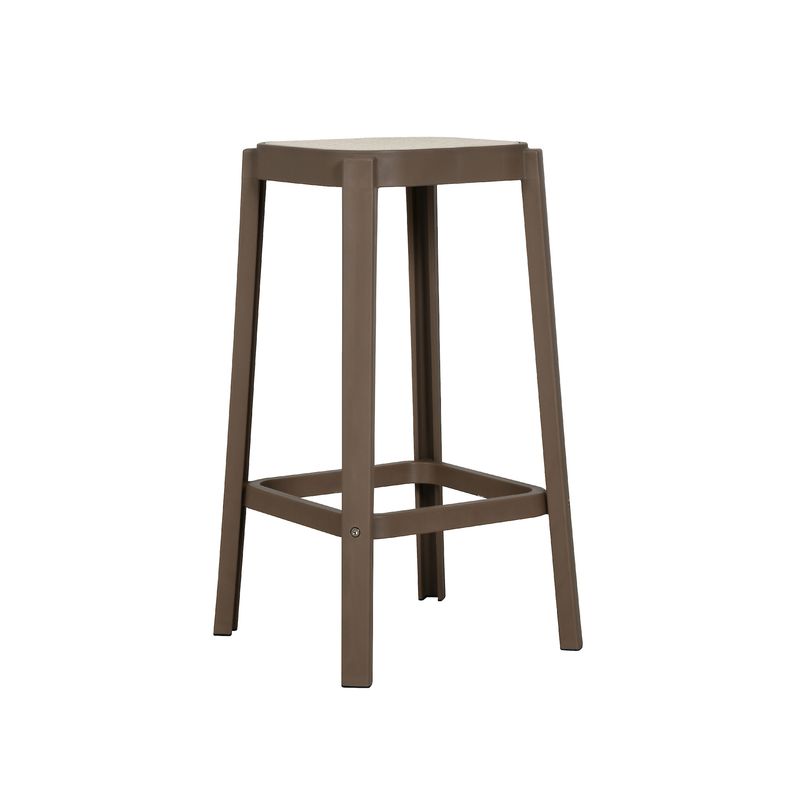 PLOS - Silla Piso Bar Taburete x1 Unidad Altura 65 Cm Aliano Plos Gris Taupé