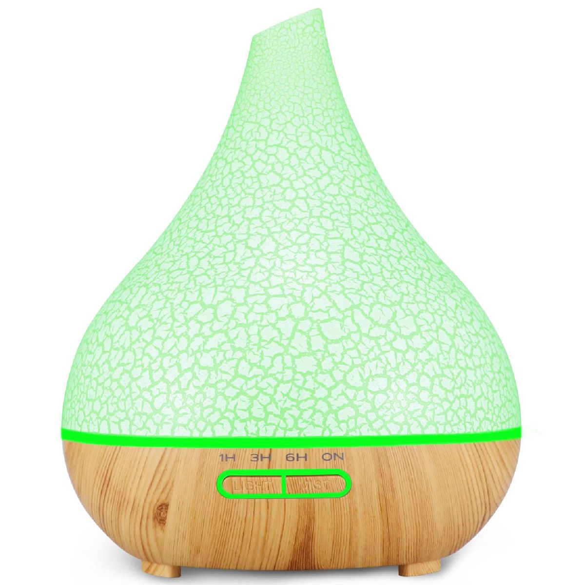 LA CASA DE LOS AROMAS - Humidificador Lampara Tipo Volcán Madera 400 ml