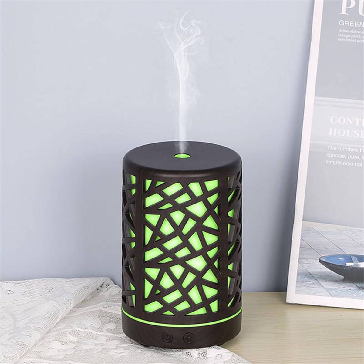 LA CASA DE LOS AROMAS - Humidificador Difusor de Aromas ultrasónico 200ml Oscuro