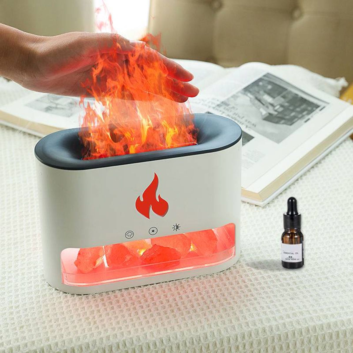 LA CASA DE LOS AROMAS - Humidificador Difusor Flame Ultrasónico USB 250ml