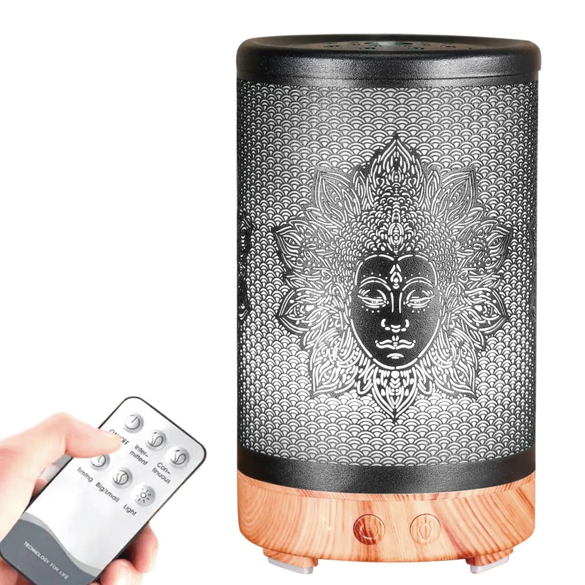 LA CASA DE LOS AROMAS - Humidificador Difusor Metálico - Diseño Budista