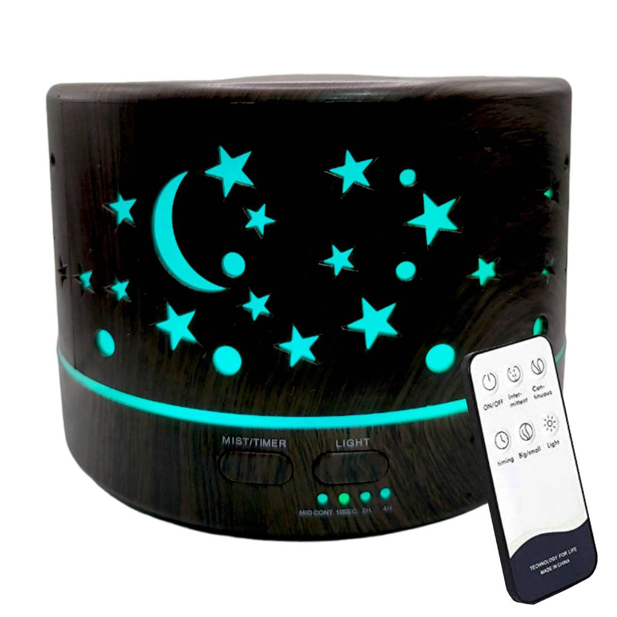 LA CASA DE LOS AROMAS - Humidificador Led 500ml Control Remoto Estrellas