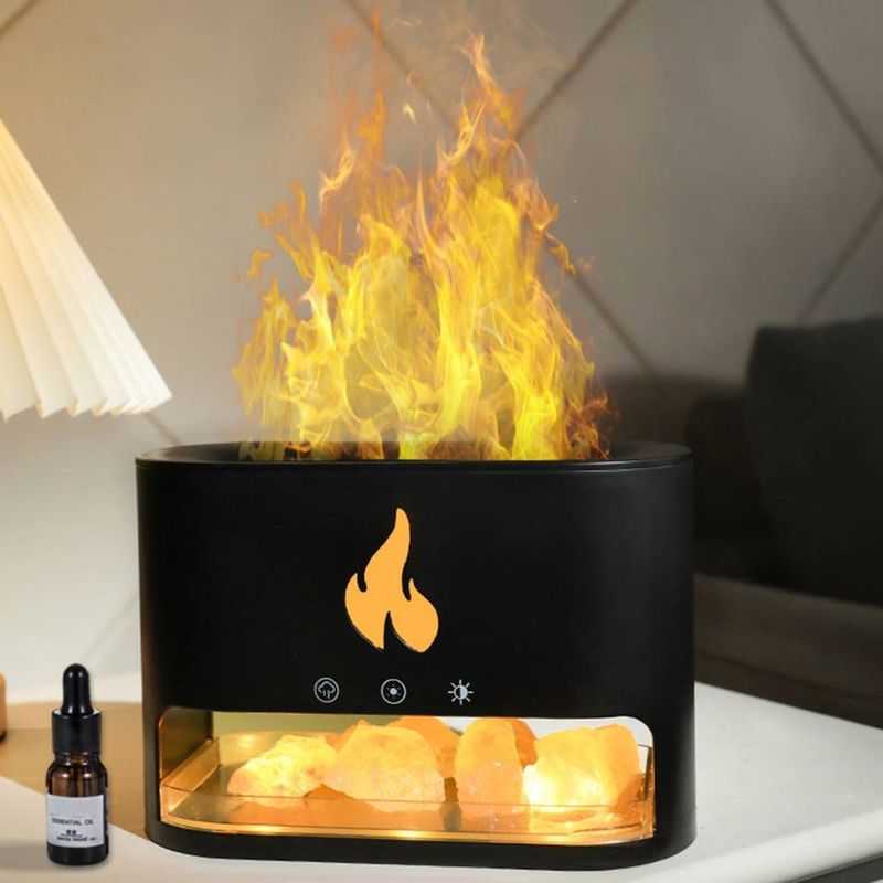 LA CASA DE LOS AROMAS - Humidificador Difusor Flame Black Ultrasónico USB 250ml