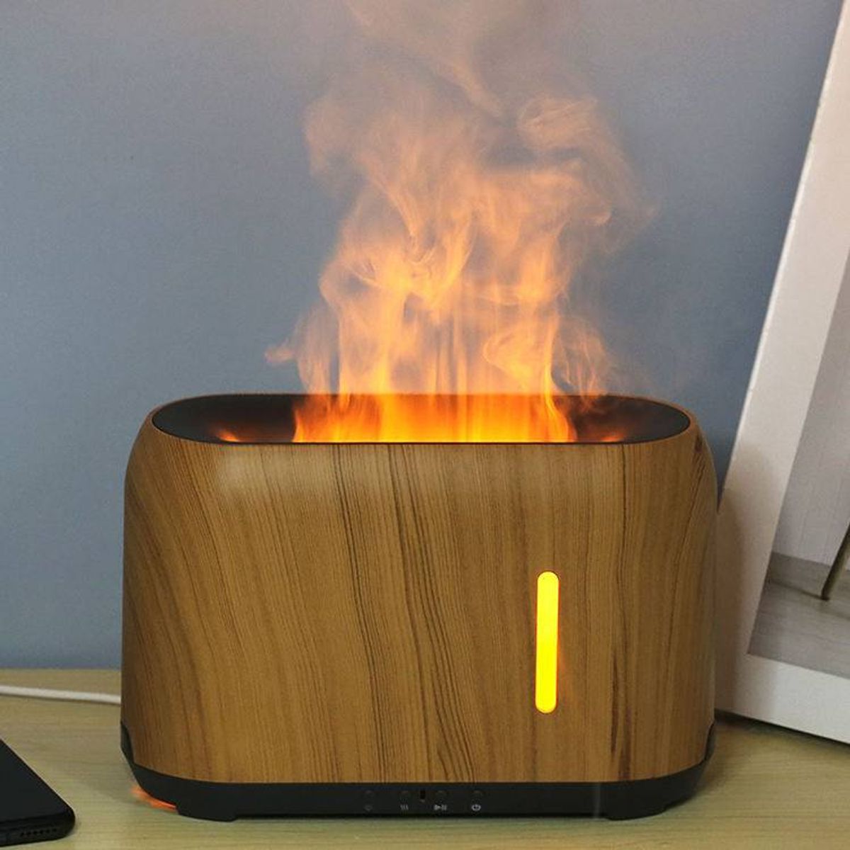 LA CASA DE LOS AROMAS - Humidificador Flame Grain 240ml Bluetooth y Control Remoto