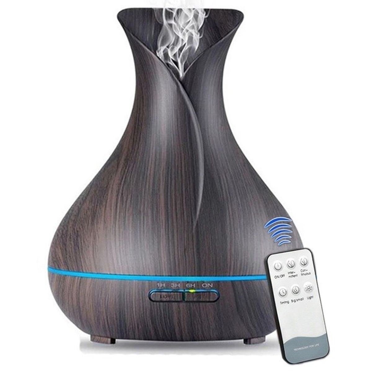LA CASA DE LOS AROMAS - Humidificador Caoba 550ml Control Remoto Caoba