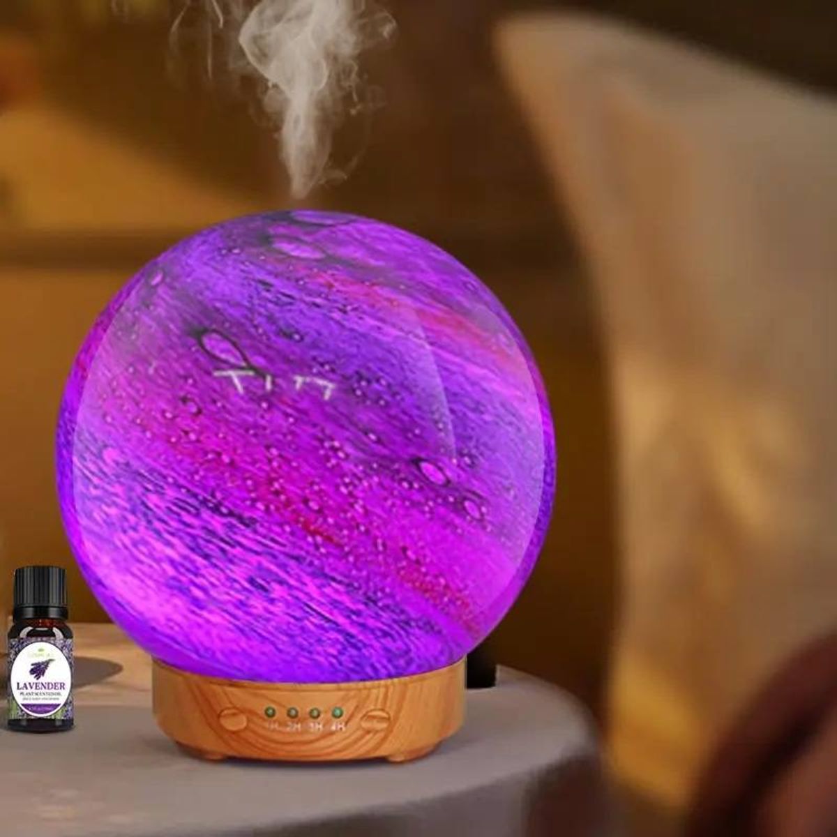 LA CASA DE LOS AROMAS - Difusor de Aromas Humidificador de Cristal Esferico