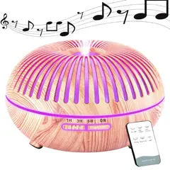 LA CASA DE LOS AROMAS - Humidificador Difusor Parlante Bluetooth y Control 300ml