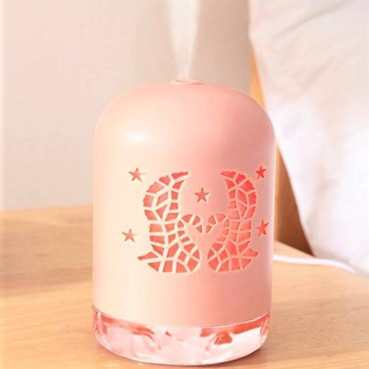 LA CASA DE LOS AROMAS - Humidificador USB 340 ml Alíen Rosa