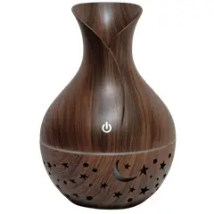 LA CASA DE LOS AROMAS - Humidificador USB 130ml 7 Luces Led Cielo Caoba