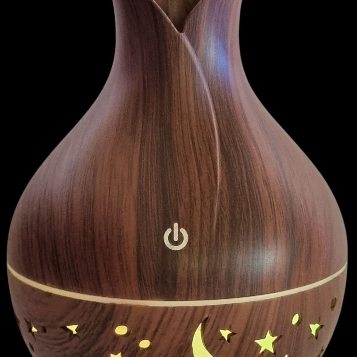 LA CASA DE LOS AROMAS - Humidificador USB 130ml 7 Luces Led Cielo Caoba