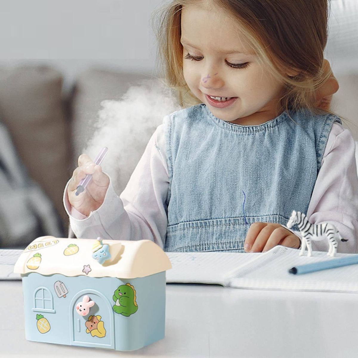 LA CASA DE LOS AROMAS - Humidificador Small House Celeste