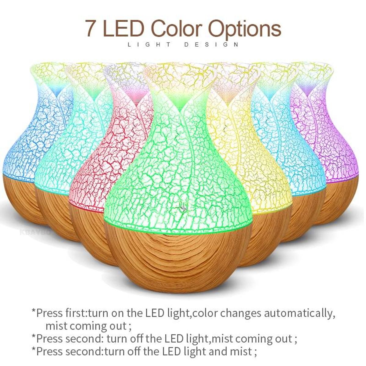 LA CASA DE LOS AROMAS - Humidificador Lampara 7 Colores 130ml Usb