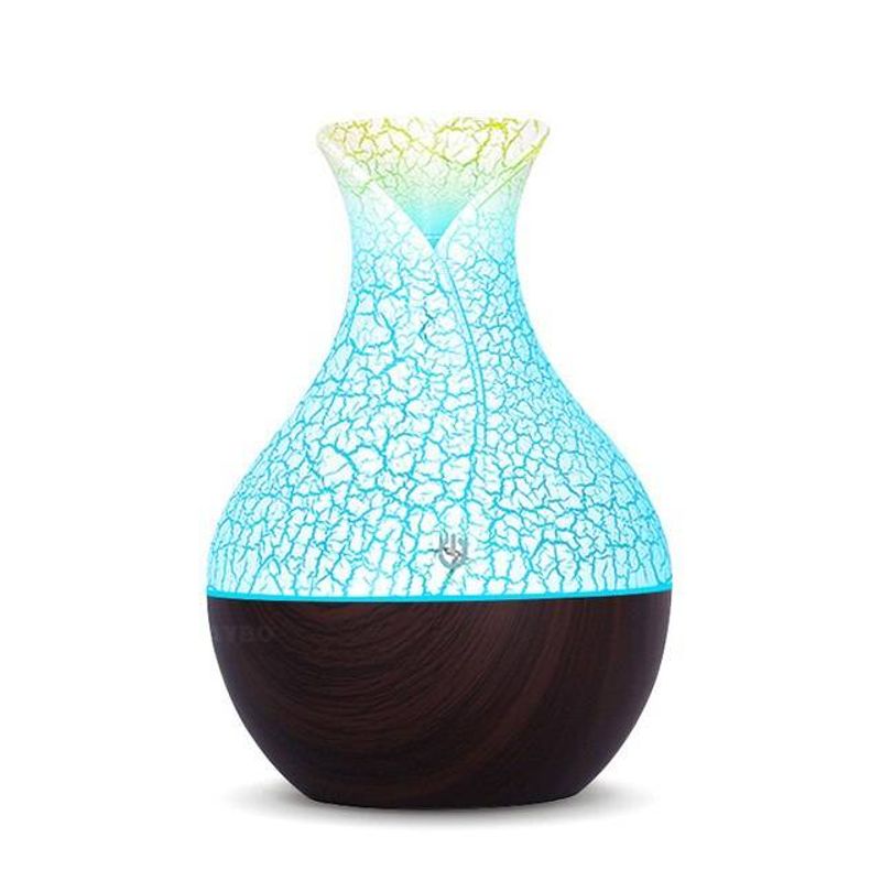 LA CASA DE LOS AROMAS - Humidificador Lampara 7 Led 130ml Caoba usb