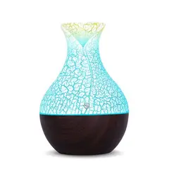 LA CASA DE LOS AROMAS - Humidificador Lampara 7 Led 130ml Caoba usb