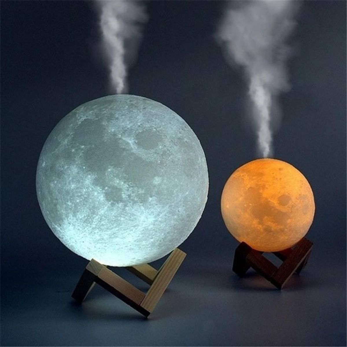 LA CASA DE LOS AROMAS - Lámpara de luz de la luna humidificador ultrasónico