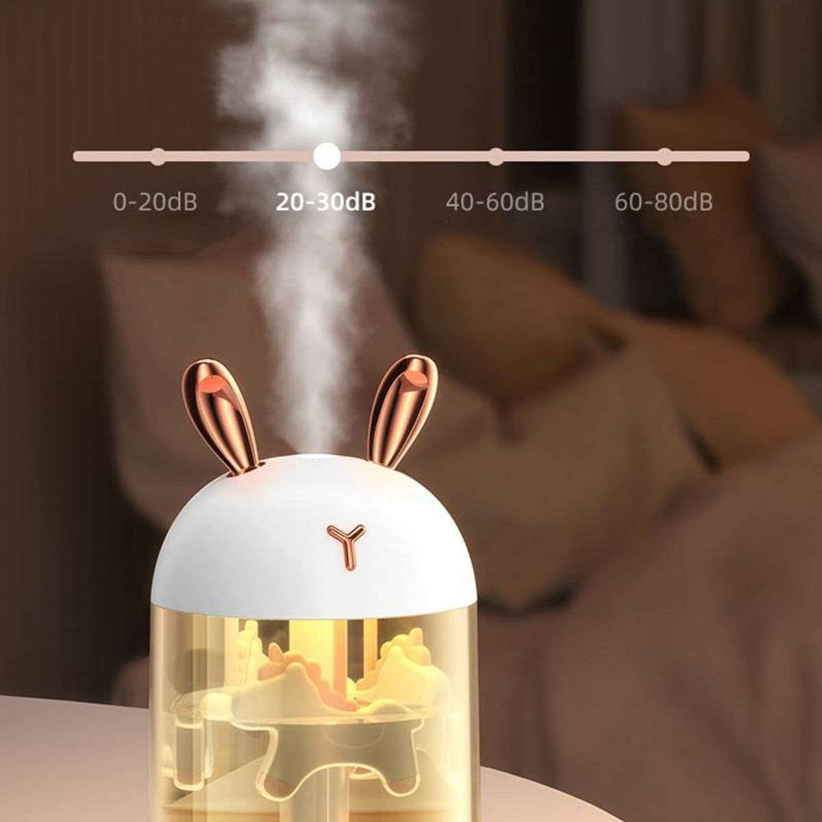 LA CASA DE LOS AROMAS - Humidificador Conejo 300ml blanco