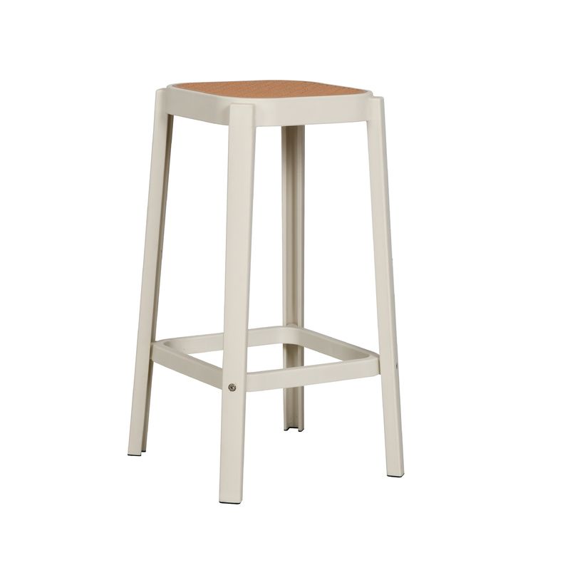 PLOS - Silla Piso Bar Taburete x1 Unidad Altura 65 Cm Aliano Plos Blanco